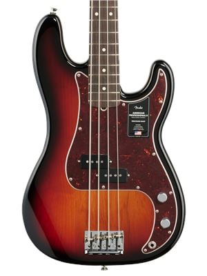 Fender American Pro II Precision Bass Rosewood 3 Color Sunburst w/Case Body View